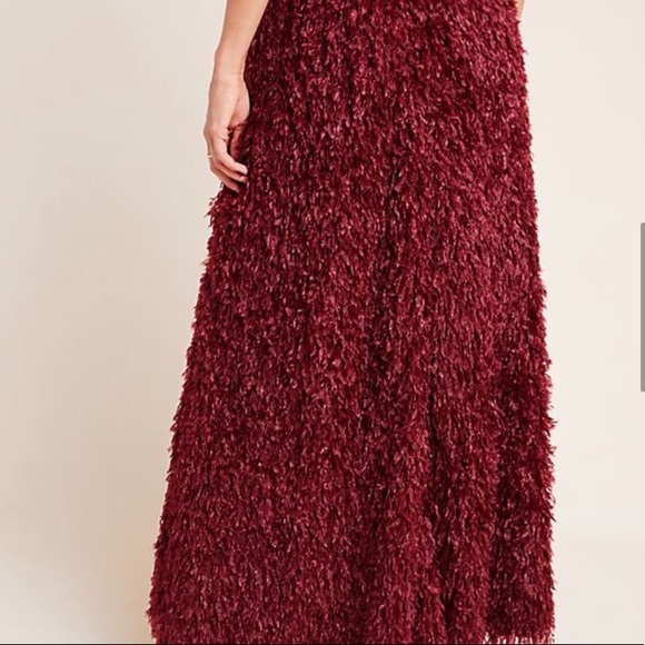 NWT Anthropologie Chantal Feathered Maxi Skirt - Picture 4 of 4